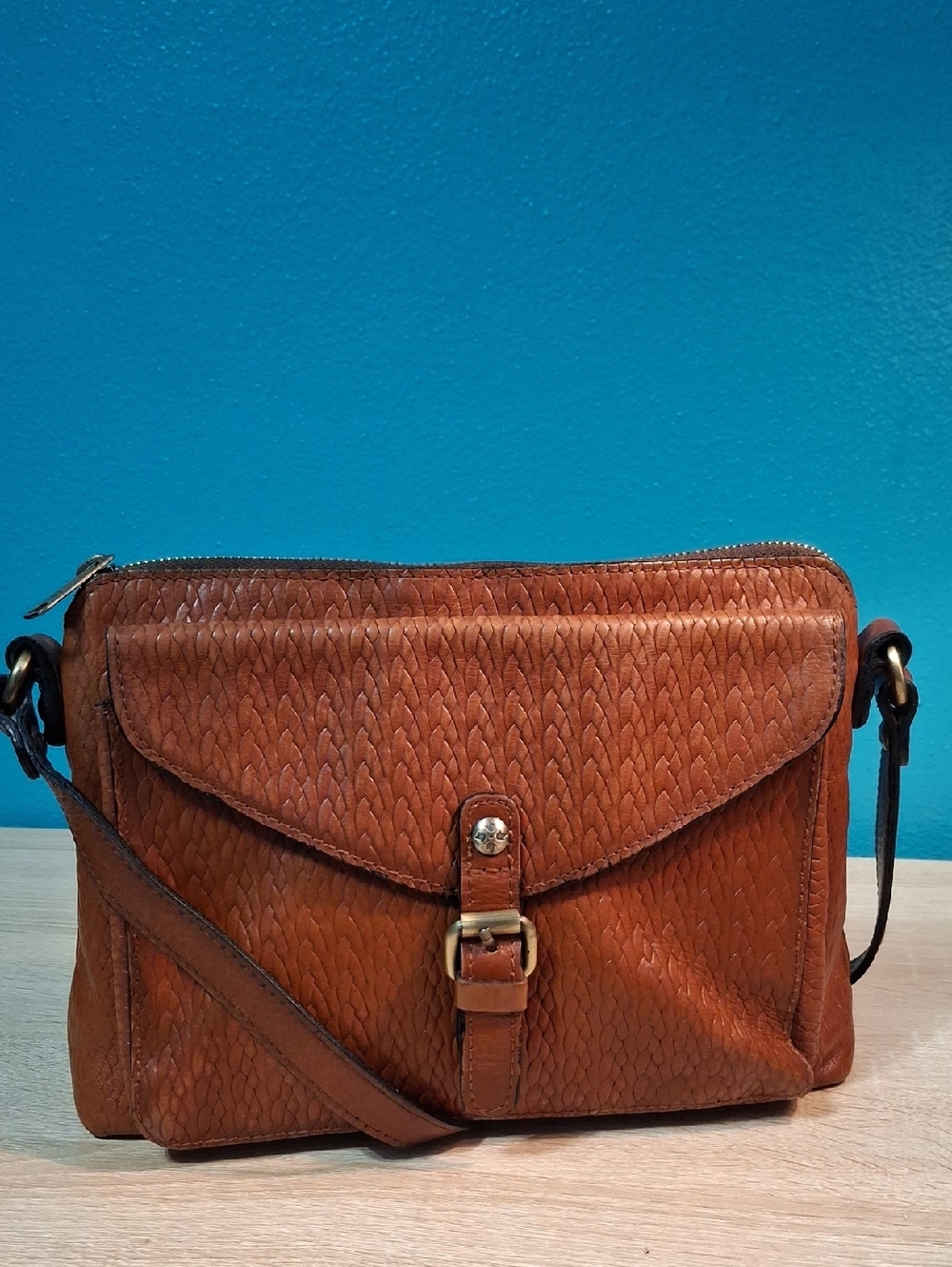 Patricia Nash Avellino Woven Leather Crossbody Bag